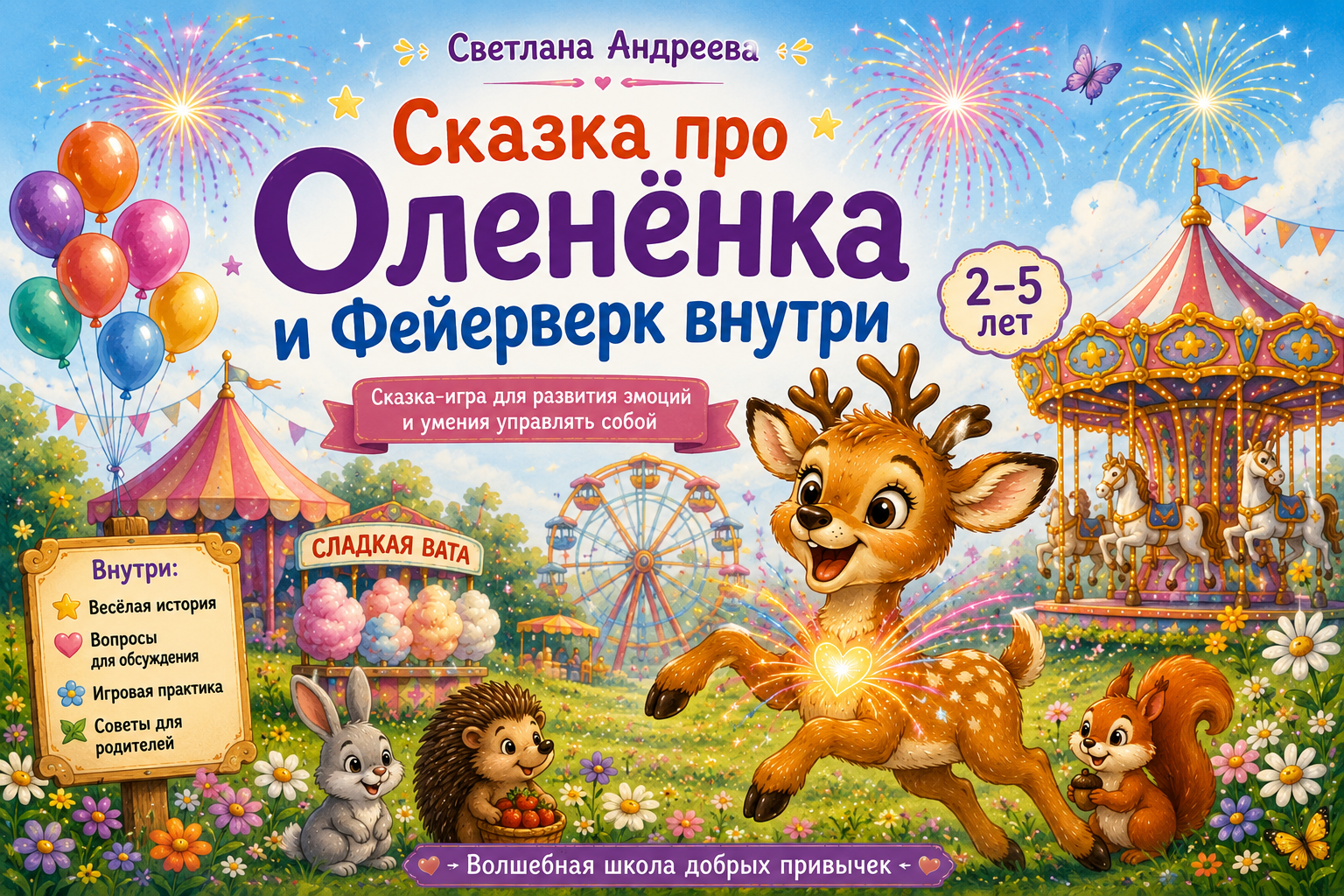 Сказка про Олененка и фейерверк внутри.