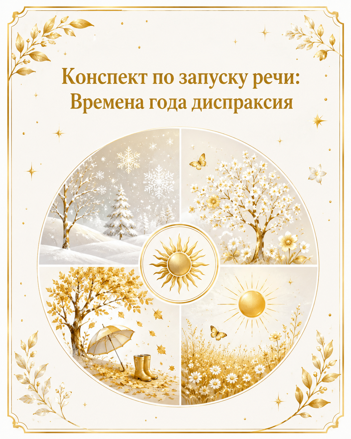 Конспект по запуску речи: Времена года диспраксия