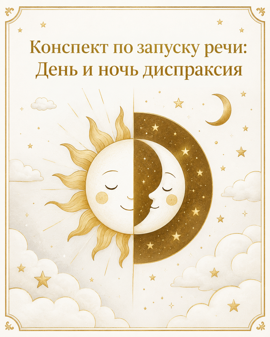 Конспект по запуску речи: День и ночь диспраксия